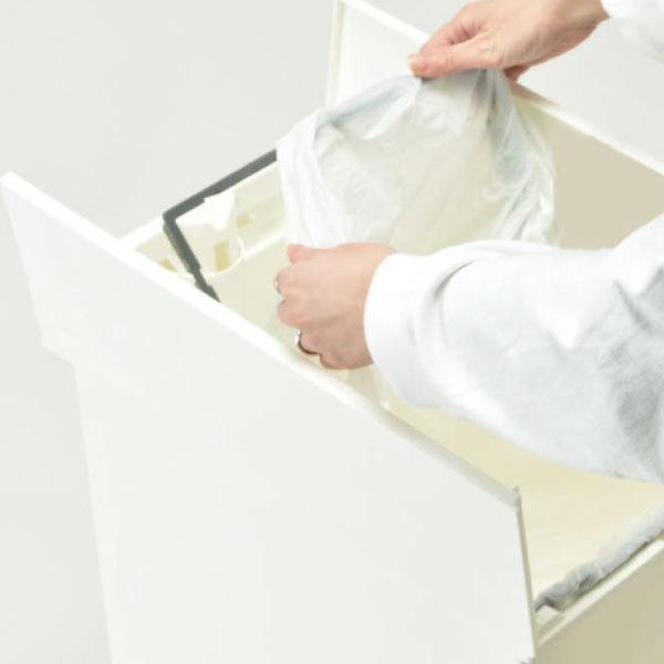 ゴミ箱 スリム おしゃれ キッチン 分別 約幅30cm 両開き ペダル フタ 35Lリットル 45L袋可 カウンター下 収納 ( SOLOW ペダルオープンツイン 35L 2個セット )|gomibako|14