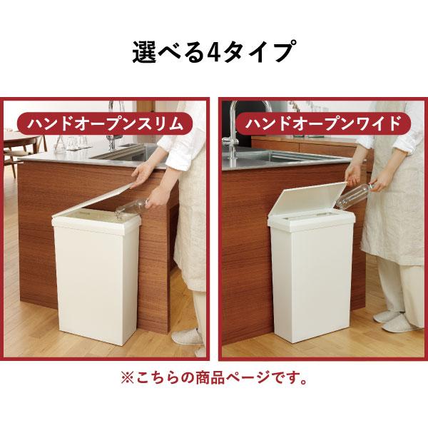 ゴミ箱 45リットル対応 おしゃれ 分別 スリム ダストボックス キッチン用 蓋付き SOLOW ソロウ 隙間で使えるスリムダストボックス ハンドオープン 40L 2個セット