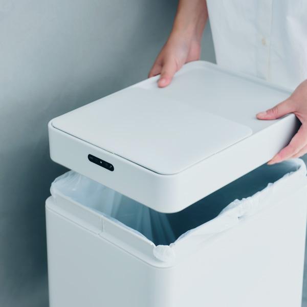 ゴミ箱 自動開閉 おしゃれ ごみ箱 センサー スリム コンパクト キッチン 生ごみ フタ付き 22L オムツ リビング 袋が見えない Re・De Bin スマートダストボックス_17