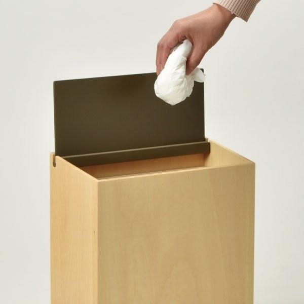 ゴミ箱 おしゃれ キッチン用 スリム リビング用 蓋付き フタ付き ダストボックス 木製 ごみ箱 トイレ用 日本製 ヤマト工芸 SLIM DUST ウォールナット