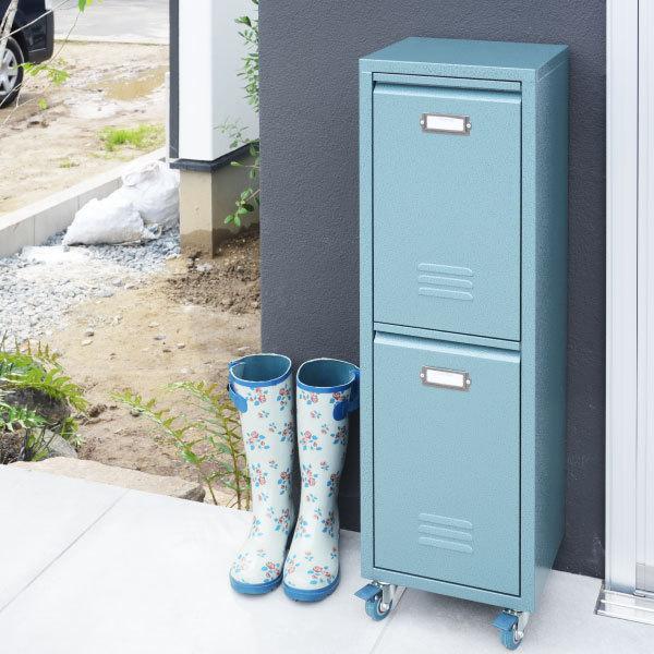 東谷 ゴミ箱 分別 スリム 縦型 2段 キャスター付き おしゃれ 12