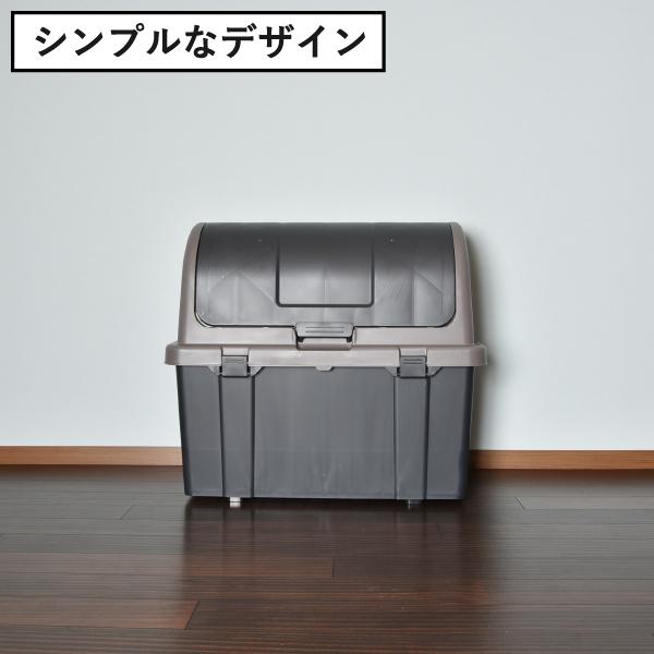 屋外収納ボックス ゴミ箱 大容量 大型 おしゃれ ダストボックス 分別 屋外 スリム 蓋付き 分別ゴミ箱 ごみ箱 収納 屋外ストッカー 仕切り付き ベージュ 220L_4