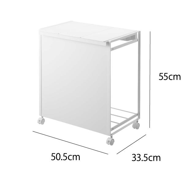 ゴミ箱 おしゃれ 分別 ダストボックス キッチン用 生ゴミ フタ付き 臭わない キャスター付き レジ袋 山崎実業 蓋付き目隠し分別ダストワゴン タワー 3分別 tower｜gomibako｜20