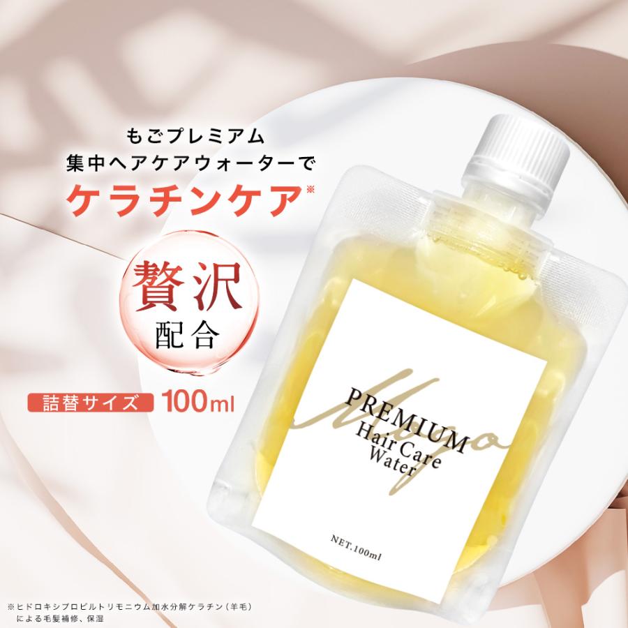 もごプレミアム集中ヘアケアウォーター 無香料 100ml 詰替用パウチ 1本