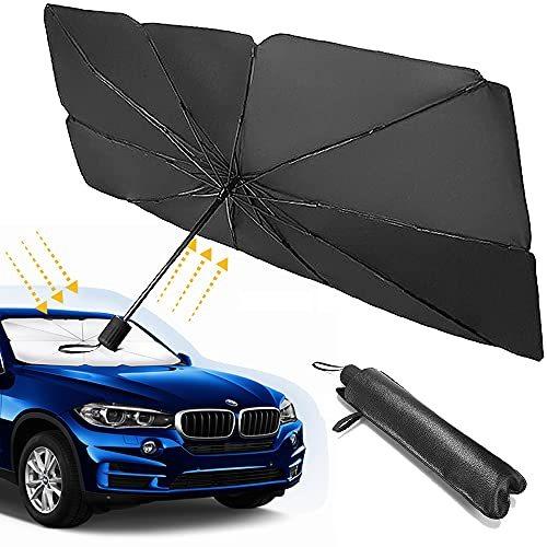 車用サンシェード 折り畳み式 傘型 車用パラソル フロントシェード フロントガラス 傘タイプ 日除け 遮光 遮熱 車中泊 仮眠 プライバシー保護 暑さ 最大81 Offクーポン