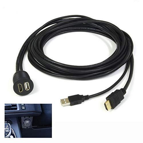 いいスタイル 延長パネル Usb2 0 Hdmi に Hdmi Usb2 0 車用 1m フラッシュマウントケーブル 2サイズ選 ダッシュボードキット 防水ケーブル Usbケーブル Www We Job Com