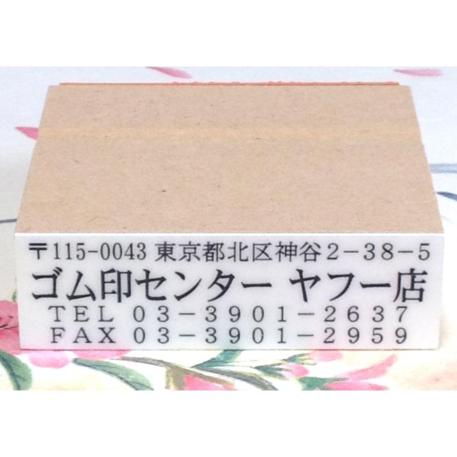 ゴム印・複行印、縦１８ミリ、横６０ミリ　アクリル台 |  | 01