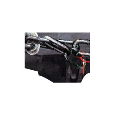 タイヤチェーン ワイヤー式チェーンバンド セット CN0297 CN0012 ペア(2タイヤ用) 34kg 建機用 S型 はしご型 線径9×10 タイヤサイズ 33*12.5-15 などの画像