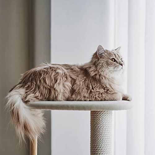 公式 グッズ [カリモク家具] KARIMOKU CAT TREE キャットタワー 木製 日本製 猫タワー 撥水加工生地 綿縄爪研ぎ 高さ124cm 運動不足 【C6951734507】(24525円)