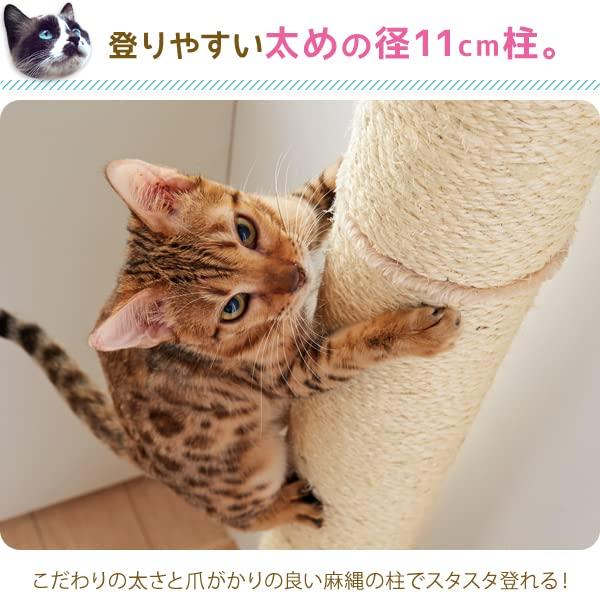 ［即日発送］ おうちで木登りタワー シングル （突っ張り型キャットタワー） 猫タワー 爪とぎ ハンモック ストレス解消 安定感 省スペース 【G2745794321】(13771円)