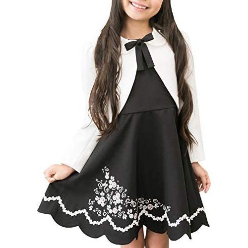 アウトレット大阪 アリサナ Arisana 入学式 女の子 スーツ 卒園式 子供服 フォーマル スカート ルビー ボレロ ワンピース ブラック 115 売上最安値 Ssl Daikyogo Or Jp