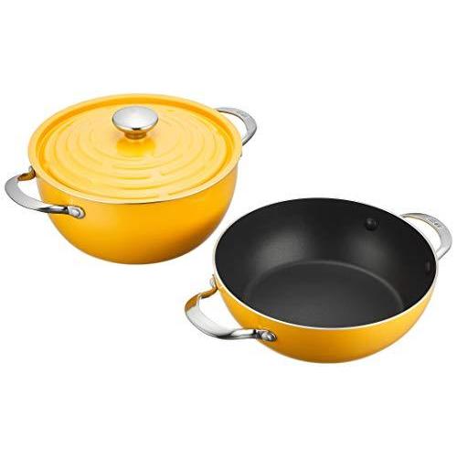 新品 在庫即納 マイヤー Meyer 両手鍋 ライトポット セット 24cm イエロー アルミニウム合金 Ih対応 軽量 Lpt 割り引く Www Superavila Com