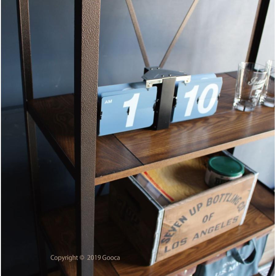 ラック オープンラック 4段 棚 収納 シェルフ スチール アイアン風 黒