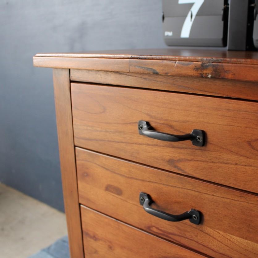 木製デスク ワークデスク パソコンデスク 幅112cm 奥行45cm 引き出し