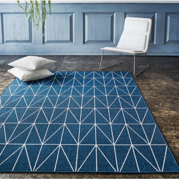 ネオ 160x230cm ラグ カーペット シンプル 幾何学模様 ネイビー ホワイト 白色 おしゃれ ホットカーペット対応 日本製 送料無料 オールシーズン 北欧 Pre 2 家具 インテリアのgooca 通販 Yahoo ショッピング