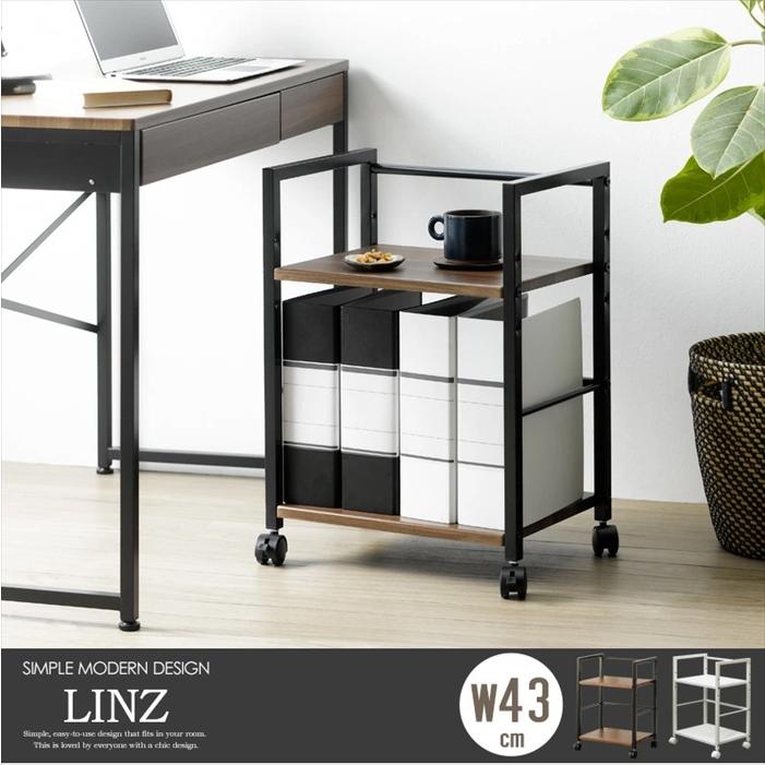 値下げ ワゴン キャスター付き デスクワゴン デスク下 収納 コンパクト シンプルモダンシリーズ　デスクワゴン Linz リンツ