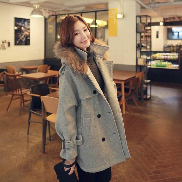 日本最大のブランド チェスターコート レディース アウター フード ファー グレー シンプル きれいめ フェミニン 可愛い 秋冬 Good Clothes チェスターコート サイズ 色 3xlグレー Pmag Pm