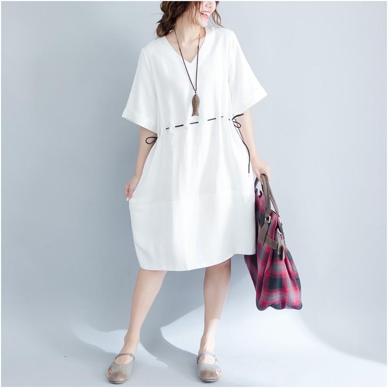 ワンピース レディース 半袖 シャツワンピース ホワイト 白 フェミニン 可愛い シンプル きれいめ 春夏 Good Clothes ２０１３セール