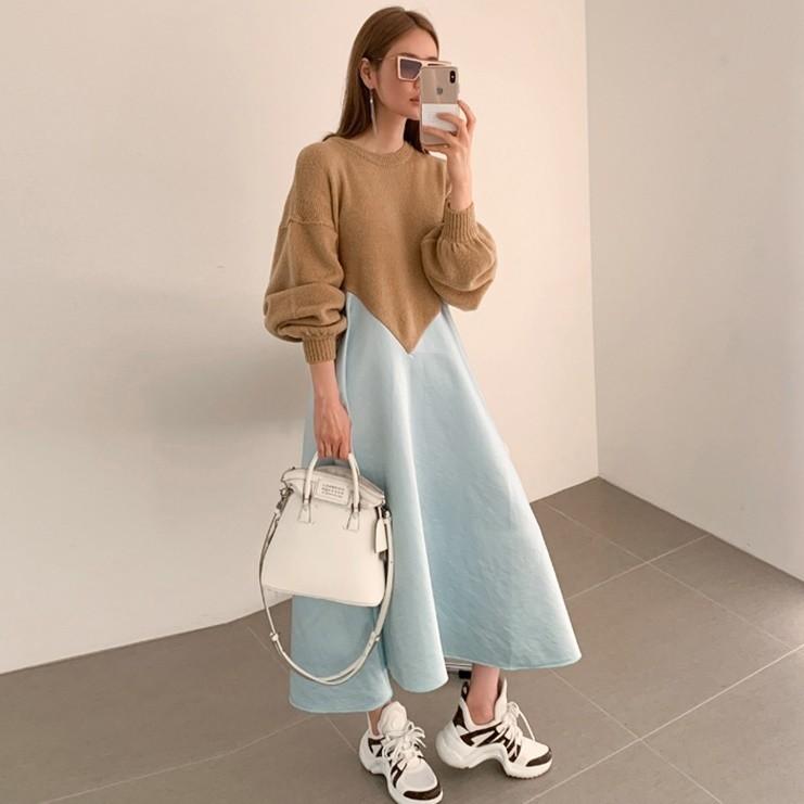 正規激安 ミモレワンピース レディース 長袖 バイカラー Aライン フェミニン 可愛い バルーン 体型カバー 秋冬 Good Clothes Aewanpi2941 Good Clothes 通販 Yahoo ショッピング 正規店仕入れの Diocesekabgayi Org