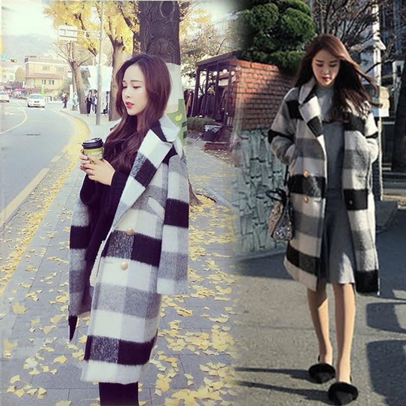 チェスターコート レディース ロングコート ウールコート 大きいサイズ アウター ロング丈 白黒 チェック Good Clothes Coa0057 Good Clothes 通販 Yahoo ショッピング