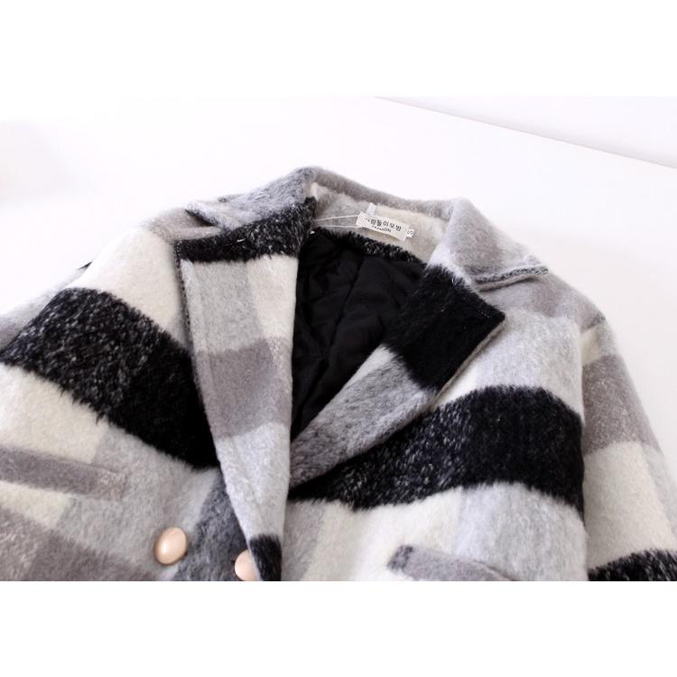 チェスターコート レディース ロングコート ウールコート 大きいサイズ アウター ロング丈 白黒 チェック Good Clothes Coa0057 Good Clothes 通販 Yahoo ショッピング