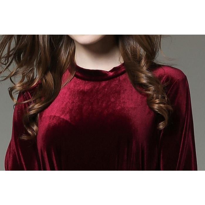 ベルベット ワンピース 透け感 レース ベロア 長袖 フレア ロング丈 フォーマル パーティー レディース Good Clothes Wanpi0136 Good Clothes 通販 Yahoo ショッピング