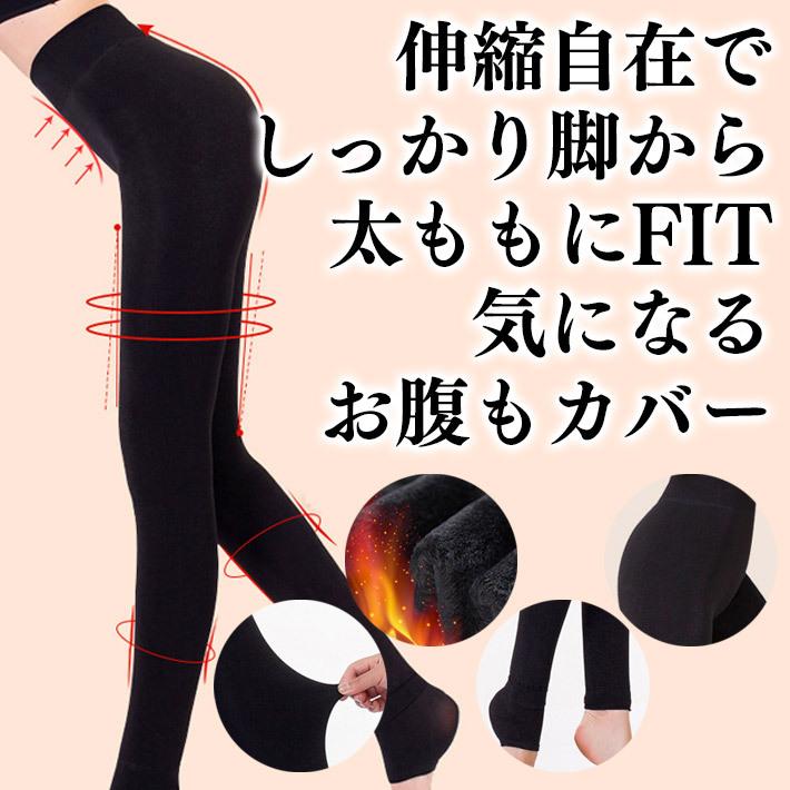 レディス　レギンス タイツ5枚 裏起毛 伸縮自在 暖かい 保温力M~LL 日本製 4545633023935_02.jpg