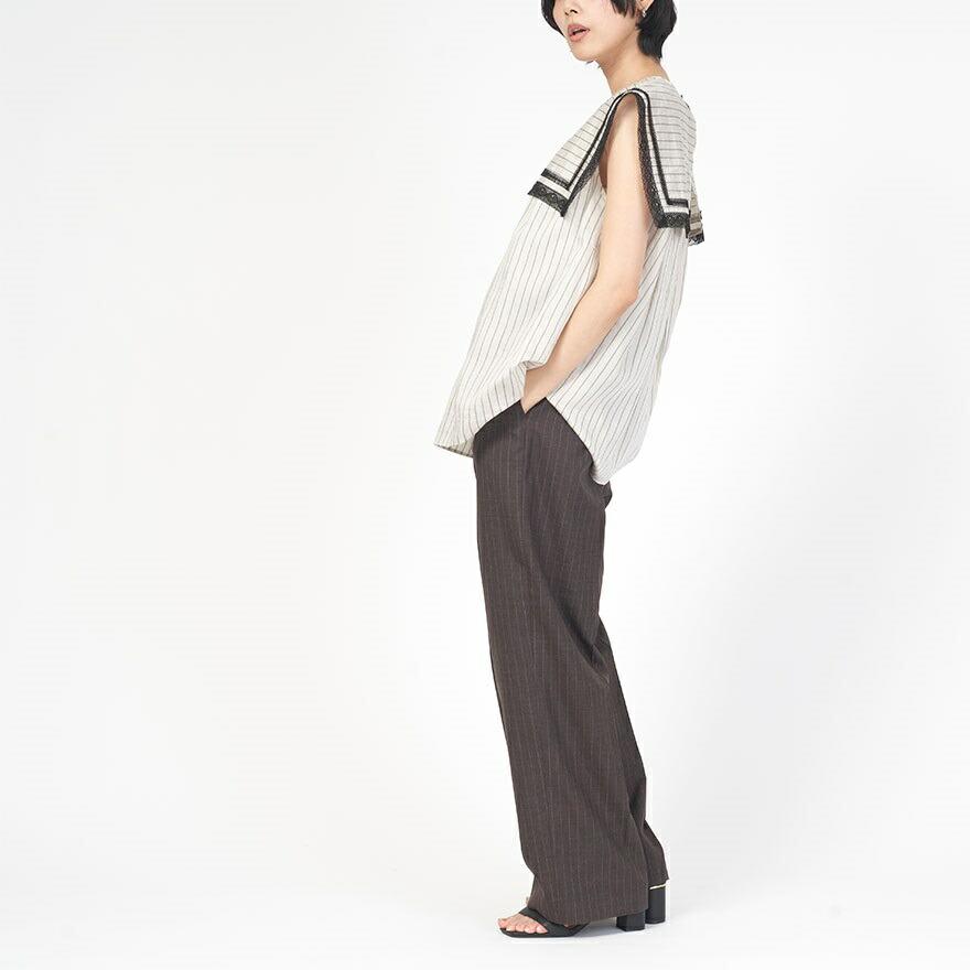 シンゾーン SHINZONE ピン ストライプ スラックス 24SMSPA07 PIN STRIPE SLACKS ボトム パンツ レディース ストライプ 日本製 [ 2024 SS 春 夏 秋 冬 ]｜good-deal-1999｜08