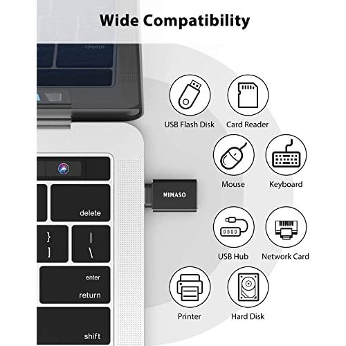 NIMASO USB-C & USB 3.0 変換アダプタ 2個セット (Type C - USB A 3.0 メス) 5Gbps MacBook Pro/MacBook Air/iPad Pro その他 USB-C 端末用 NAD21K391｜good-deal｜02