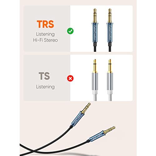 AUX ケーブル,CableCreation 3.5mm オーディオケーブル TRS 高耐久性ナイロン編み Hi-Fi音質 24K金メッキ端子 車載/iPhones/PS4ヘッドセット/Sony等｜good-deal｜06