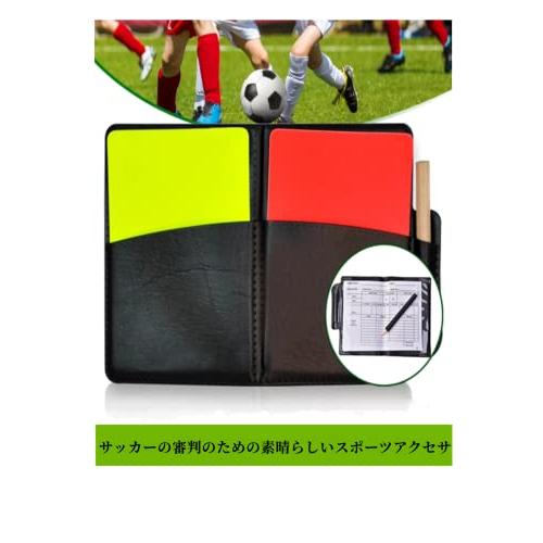 YFFSFDC審判カード 警告カード サッカー 審判用品 イェローカード 赤と黄色のカード レコード紙 ５枚 鉛筆１本 審判用品セット｜good-deal｜04