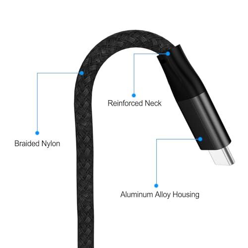 Thsucords USB C 延長ケーブル 100W 0.3M, USB 3.2 Gen 2 オス-メスコード 20Gbps データ転送 USB C 3.1 Type C 20V/5A 高速充電ケーブル 4K@60Hz ビ｜good-deal｜06