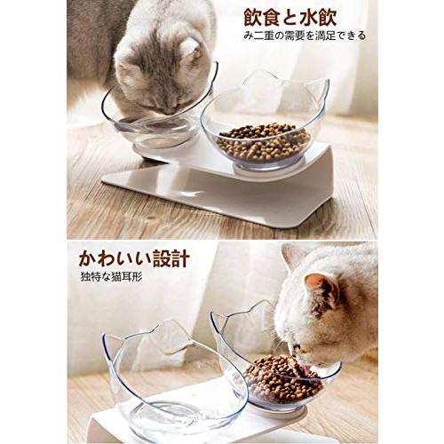 Exodar ペットボウル 猫 えさ 皿 犬 食器 フードボウル ダイニングテーブル スタンドセット ２個セット｜good-deal｜02