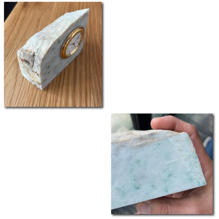 ＜武藤玄功作＞ヒスイ原石時計「悠久の時」 置き時計（新品） ヒスイ原石時計「悠久の時」武藤玄功作 置き時計 : グッドリッチ