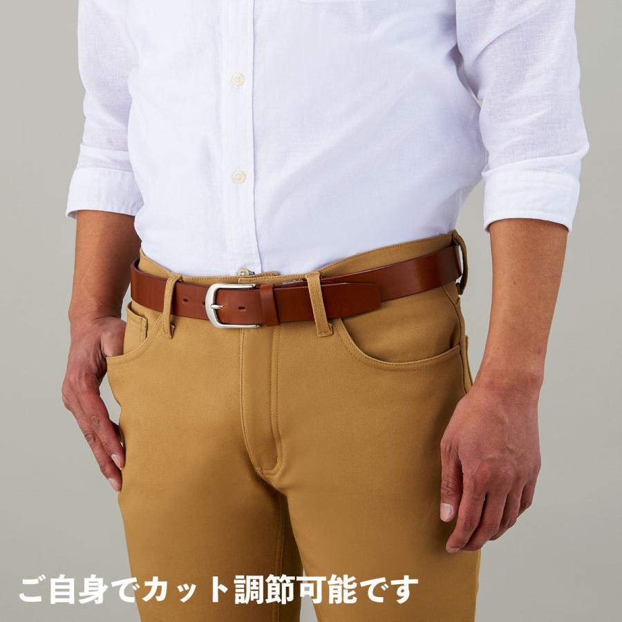 最大ウエスト119cm対応 長〜いベルト ふくよかさんOK「肉厚一枚革栃木レザーベルト」細い方もOK_1
