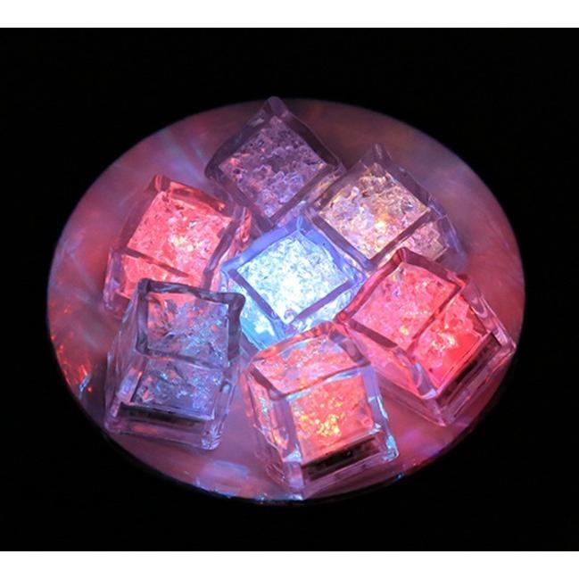 光る氷 ライトキューブ 防水  4個セット　アイスライト ミニロマンチックな発光キューブ LED 人工氷キューブフラッシュ　結婚式クリスマスの装飾者【ポイント…｜good-eight｜02