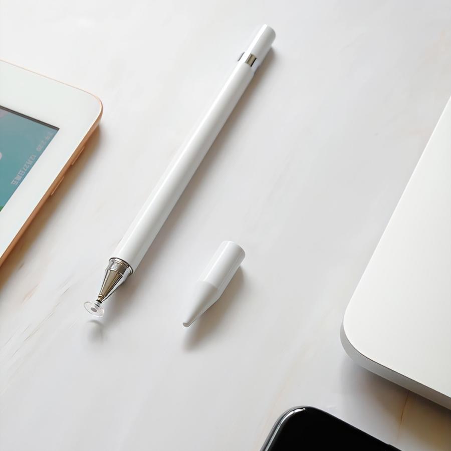 スマホタッチペン兼ボールペン タッチペン ボールペン兼用 シンプルホワイトPencil スマホ タブレット