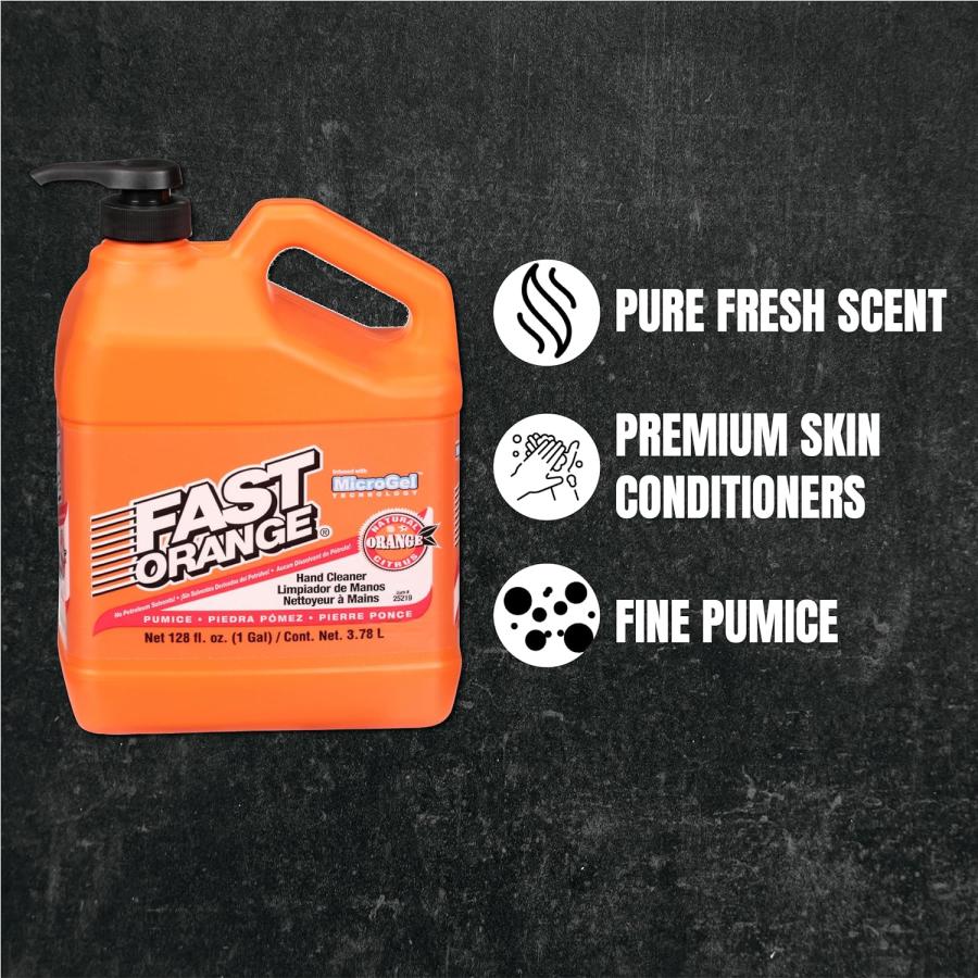 並行輸入品】FAST ORANGE HAND CLEANERPUMICE 1 GALLON BOTTLE