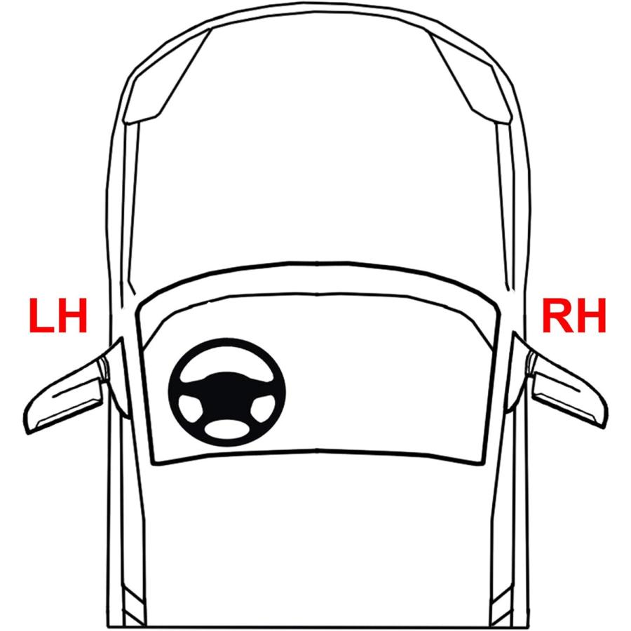 Kool Vue ミラー 助手席側 19972000 Dodge Dakota & 19982000 Durango マニュアルガラスに