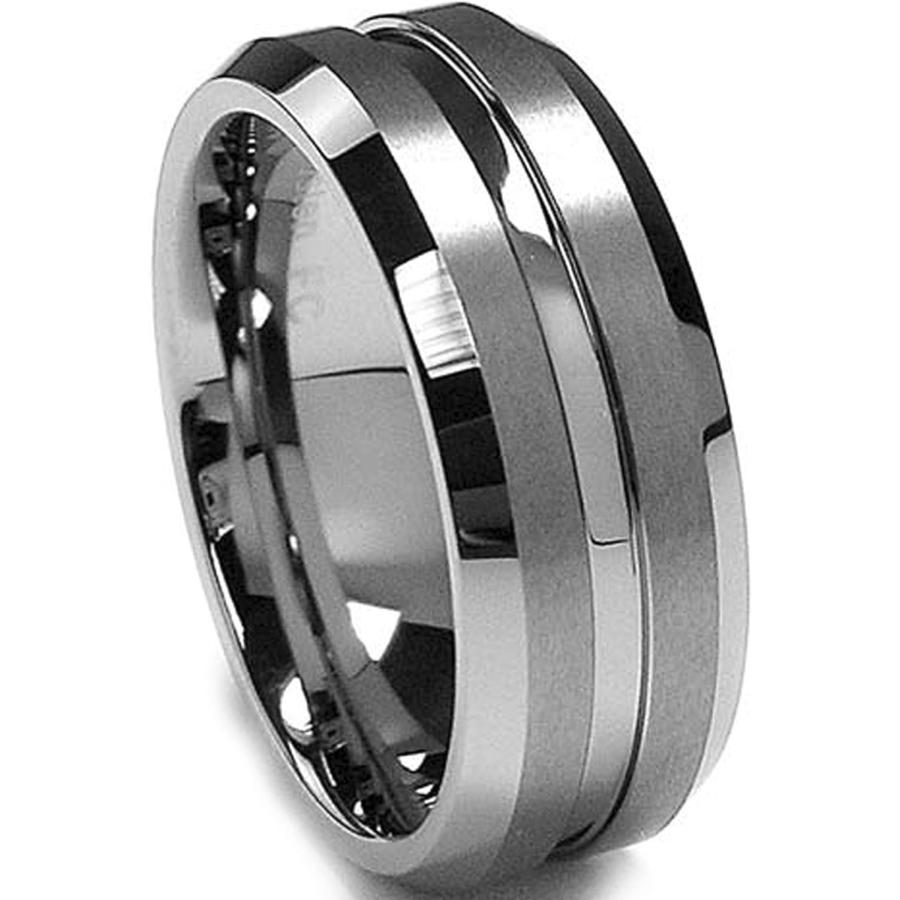 並行輸入品】8mm 高光沢/マット仕上げ メンズ タングステンリング 結婚