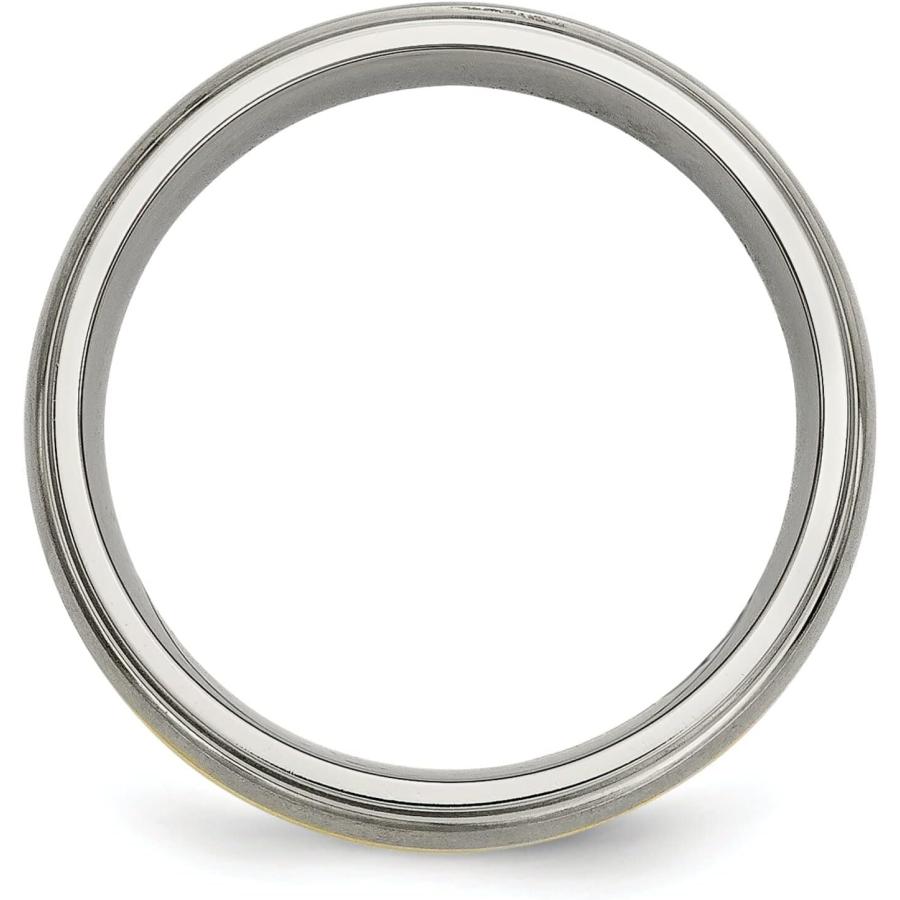 【並行輸入品】Titanium 14K Gold 6mm Wedding Mens Ring Size 10.5の画像
