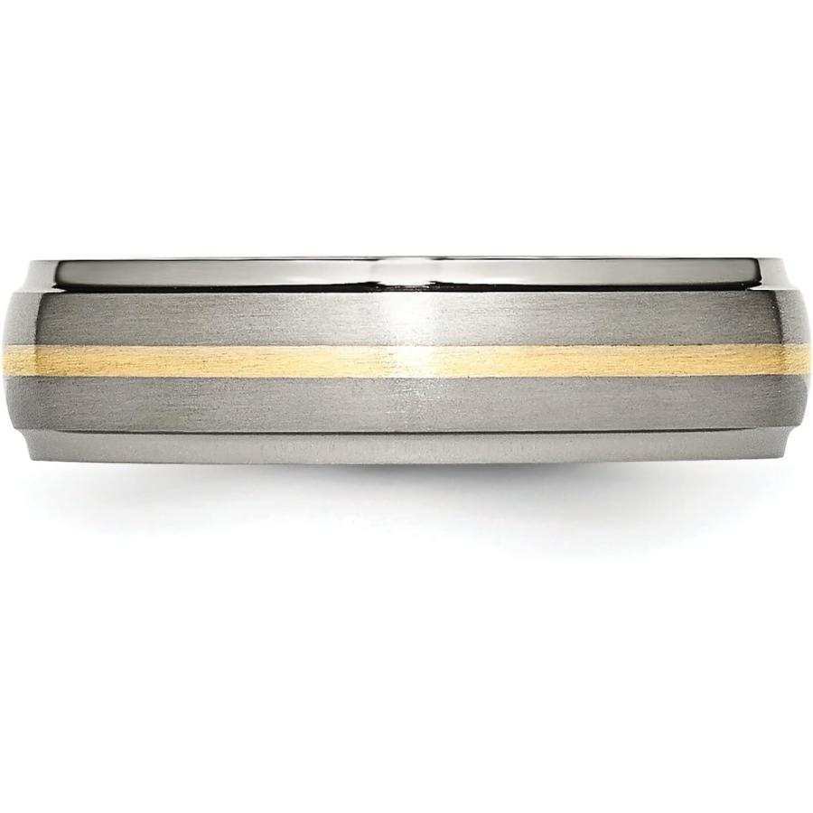 【並行輸入品】Titanium 14K Gold 6mm Wedding Mens Ring Size 10.5の画像