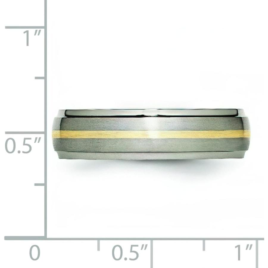 【並行輸入品】Titanium 14K Gold 6mm Wedding Mens Ring Size 10.5の画像