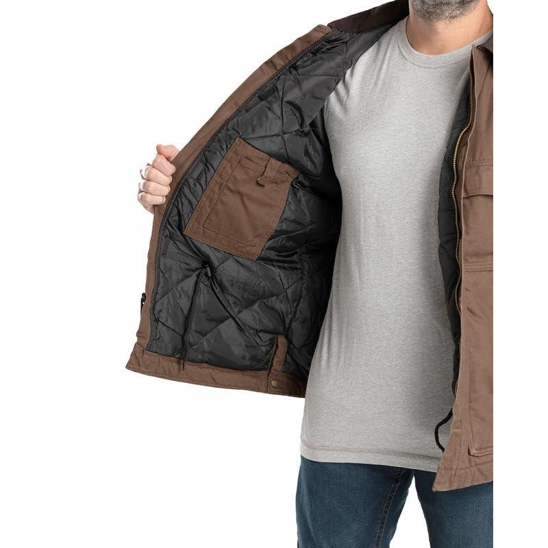 【並行輸入品】Berne メンズ ハートランド ウォッシュドチョアコート, バーク, Large Berne Men's Original Waの画像