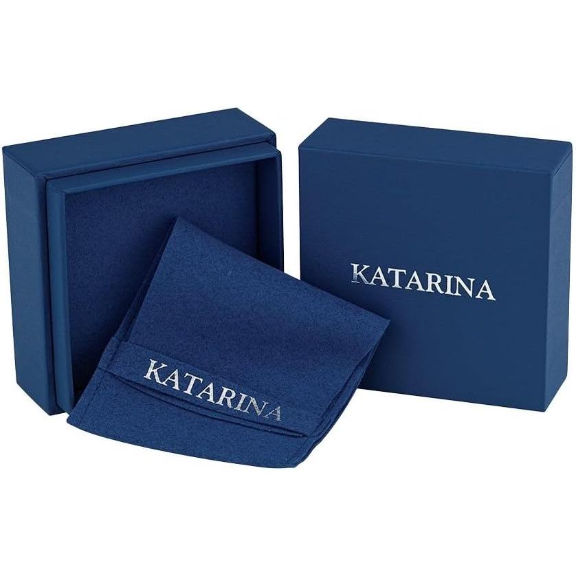 【並行輸入品】KATARINA ブルーダイヤモンド スノーフレークイヤリング 14Kゴールド (1/8カラット)の画像