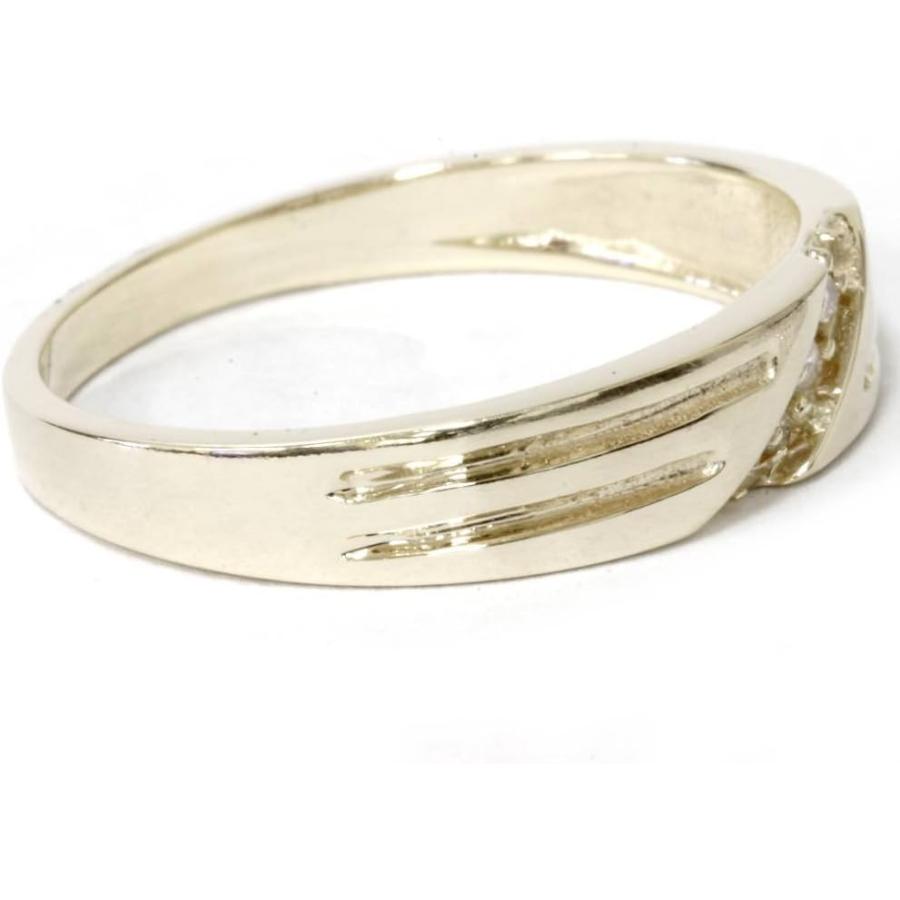 【並行輸入品】メンズ14 Kイエローゴールドダイヤモンド結婚記念日リングの画像