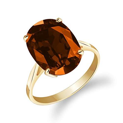 【並行輸入品】K14 Yellow Gold Natural Garnet Solitaire Ring   Size 6.5 Galaxy Gの画像