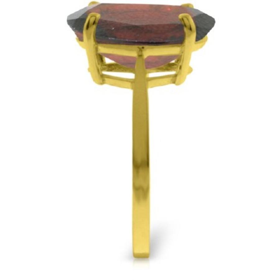 【並行輸入品】K14 Yellow Gold Natural Garnet Solitaire Ring   Size 6.5 Galaxy Gの画像