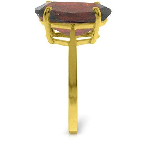 【並行輸入品】K14 Yellow Gold Natural Garnet Solitaire Ring   Size 6.5 Galaxy Gの画像