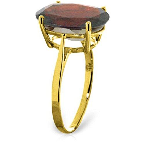 【並行輸入品】K14 Yellow Gold Natural Garnet Solitaire Ring   Size 6.5 Galaxy Gの画像